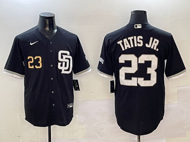 Men San Diego Padres #23 Tatis jr Black Jointly Name Game Nike 2025 MLB Jersey style 3->san diego padres->MLB Jersey